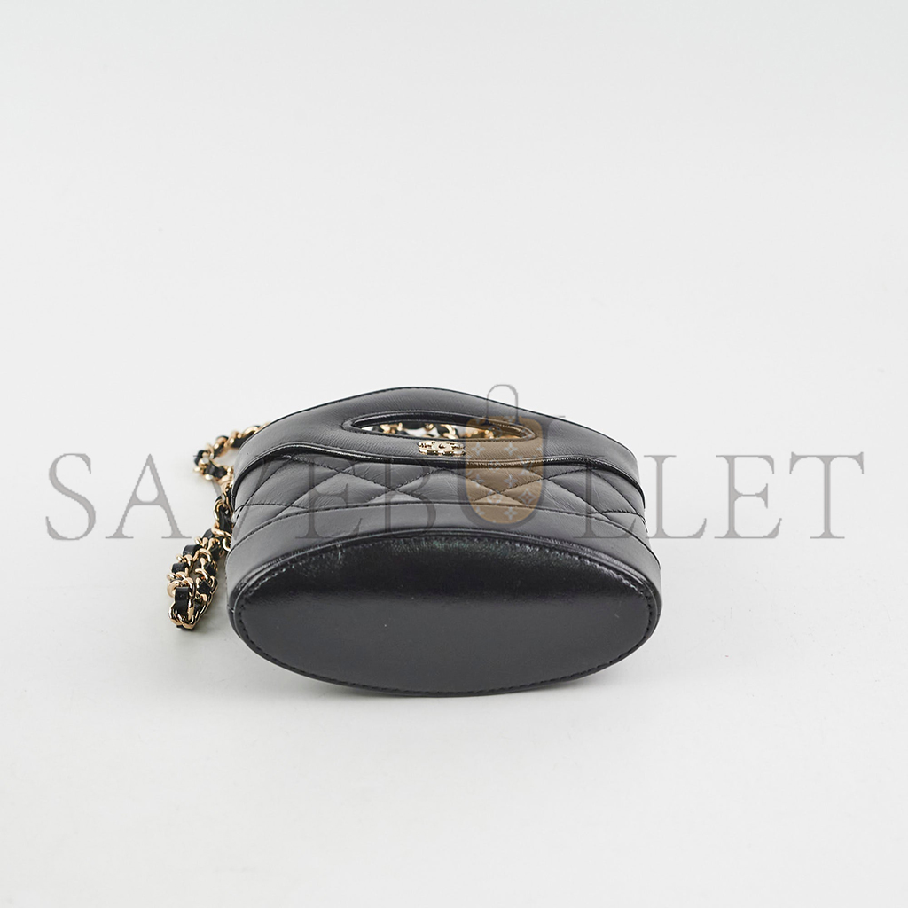 CHANEL MASTER MICRO 31 24S CROSSBODY BAG BLACK AP3924 (13.5*12*6cm)